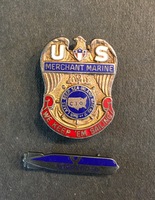 Badge, National Maritime Union, Gold Union Badge and Torpedoed Pin