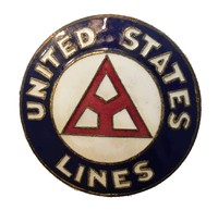 Cap Badge, United States Lines, Steward
