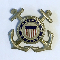 Cap Badge, United States Maritime Commission, United States Maritime Service training cadre CPO/trainee (Type 1 - Nickel) &quot;Garrison&quot;