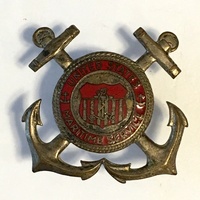 Cap Badge, War Shipping Administration, United States Maritime Service training cadre CPO/trainee (Type 2 - Variant 1)
