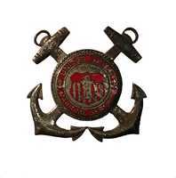 Cap Badge, War Shipping Administration, United States Maritime Service training cadre CPO/trainee (Type 2 - Variant 2)