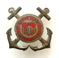 Cap Badge, War Shipping Administration, United States Maritime Service training cadre CPO/trainee (Type 2a - Variant 1)